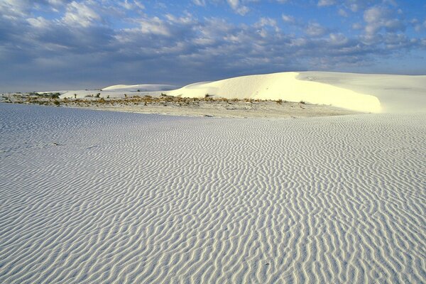 A lonely desert under a cloudy sky