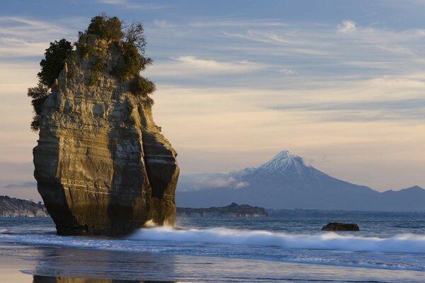 Monte Taranaki y fácil surf