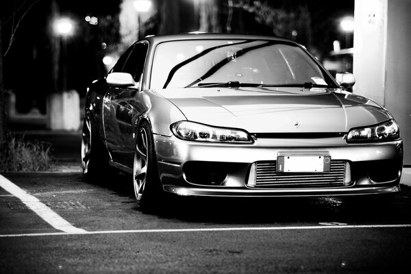 Nissan Silvia, s15 ist auch in Schwarzweiß gut