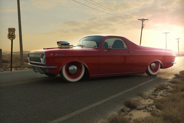 Tuning Volga en la carretera del desierto