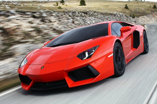 Lamborghini Red Expressway