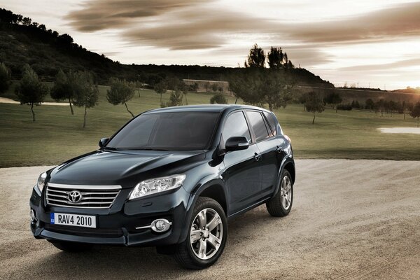 Belle voiture sur fond de nature