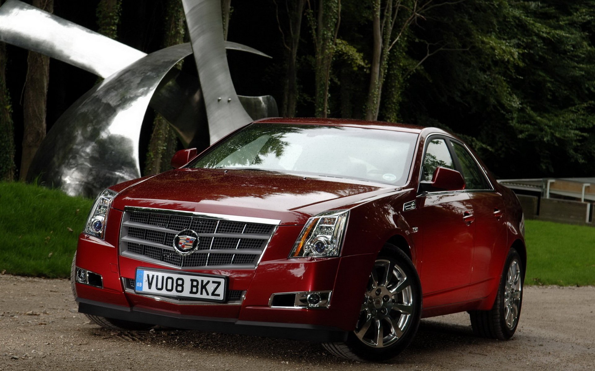 cts-v red cadillac