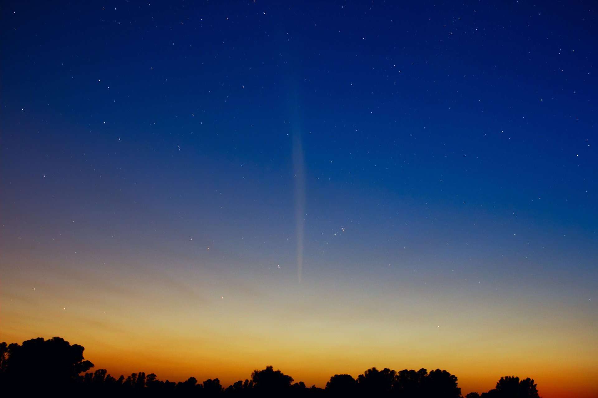 emisfero meridionale stelle lovejoy alba cometa