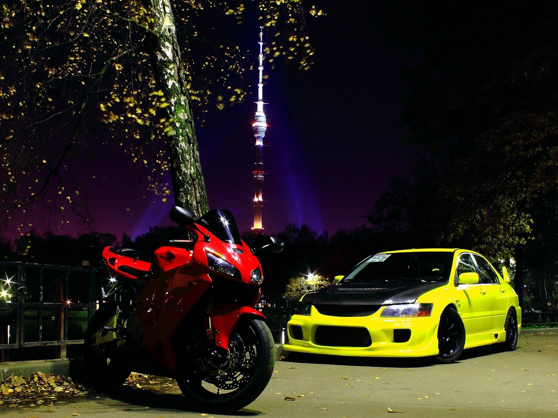 mitsubishi lancer evolution honda ostankino tower