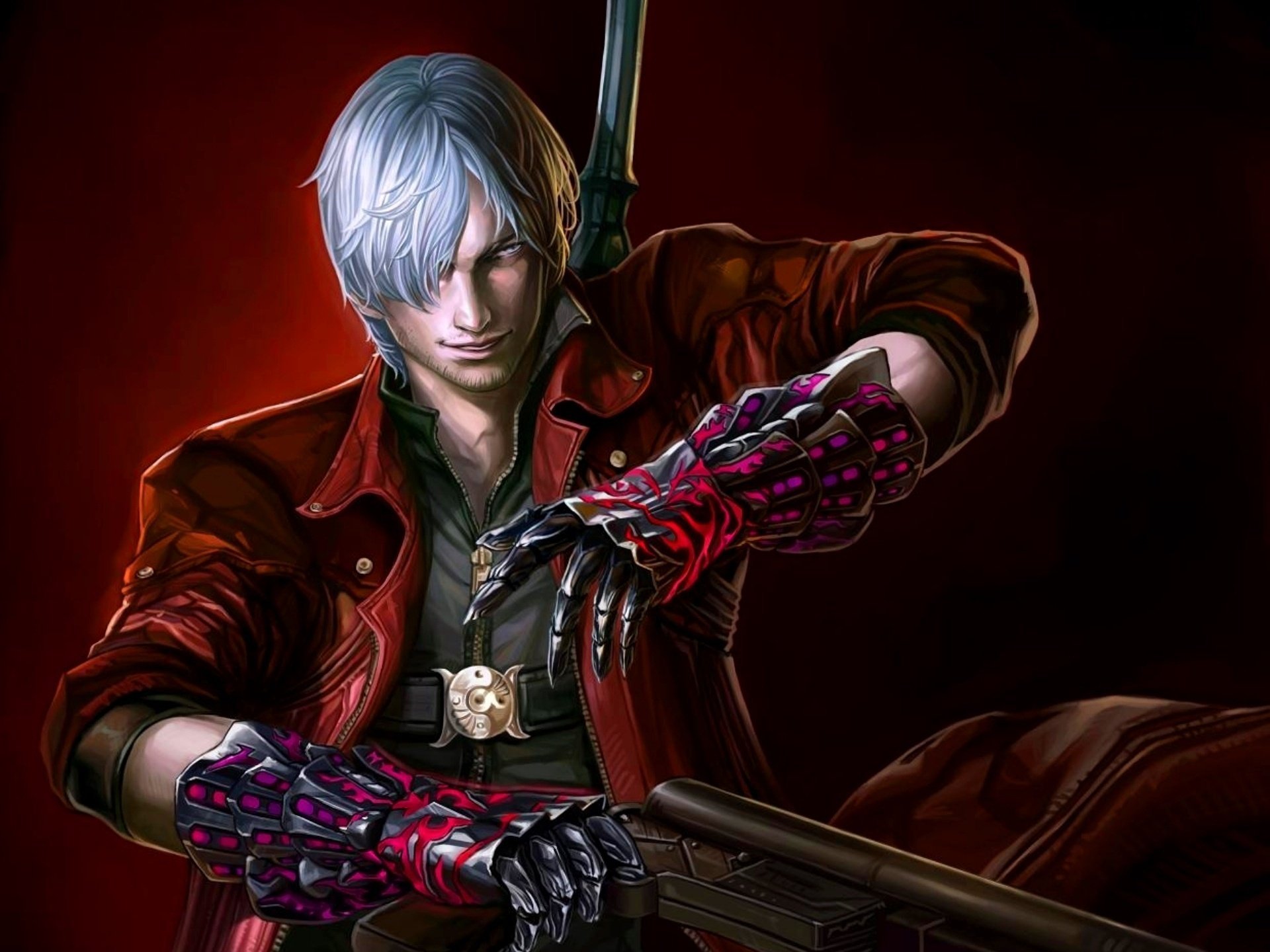 dwd art rebellion guns dmc dante sword fanart devil may cry 4 game wallpaper