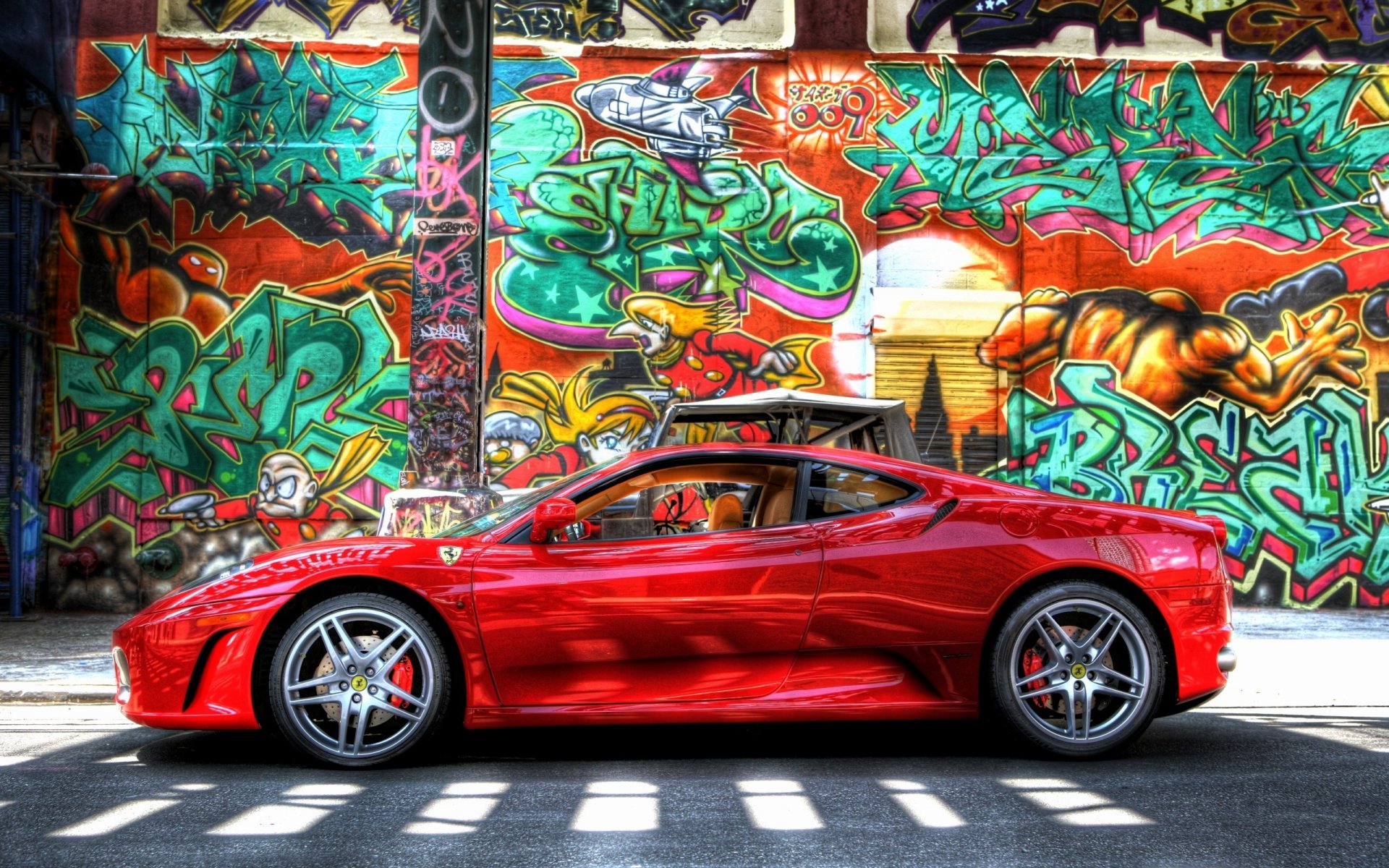 ferrari graffiti mur