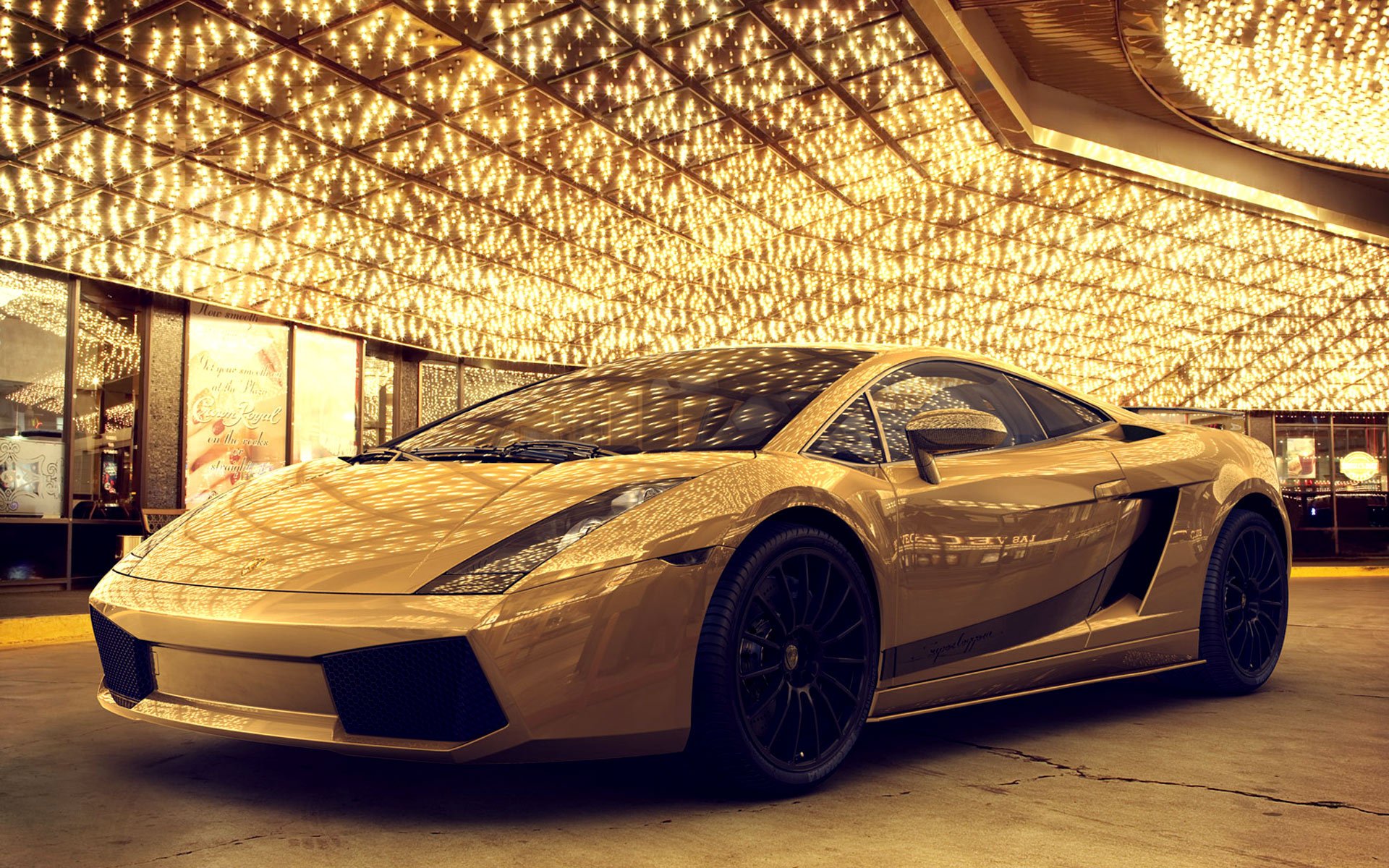 or or lamborghini jaune lumières vegas