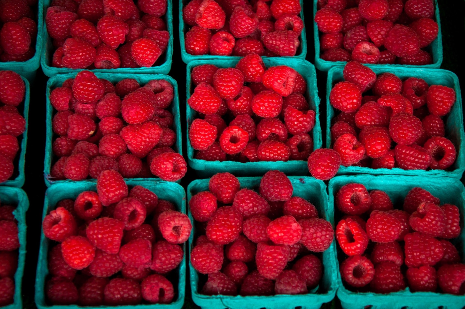 boîtes baies framboises