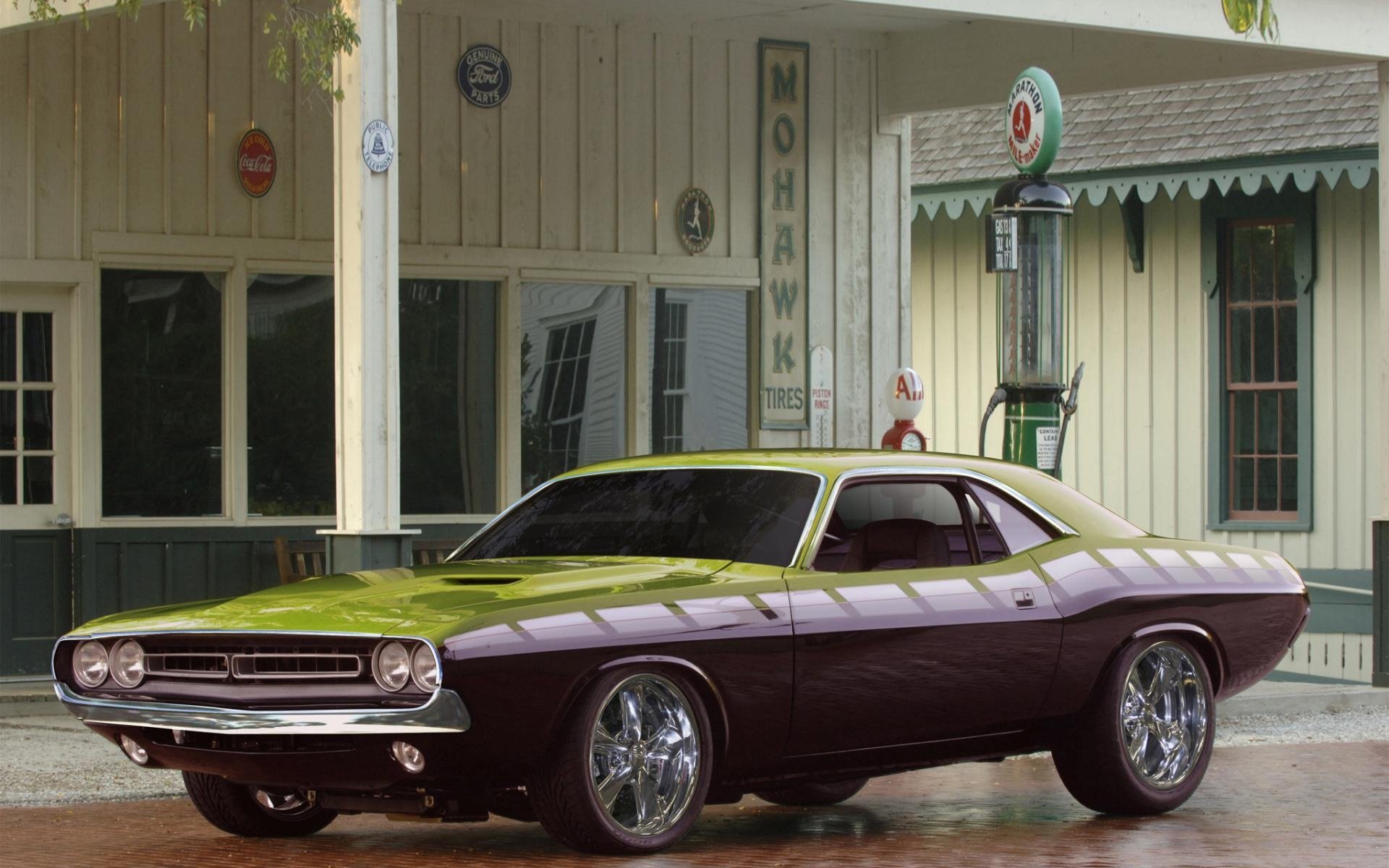 machine car dodge challenger dressing photo background wallpaper