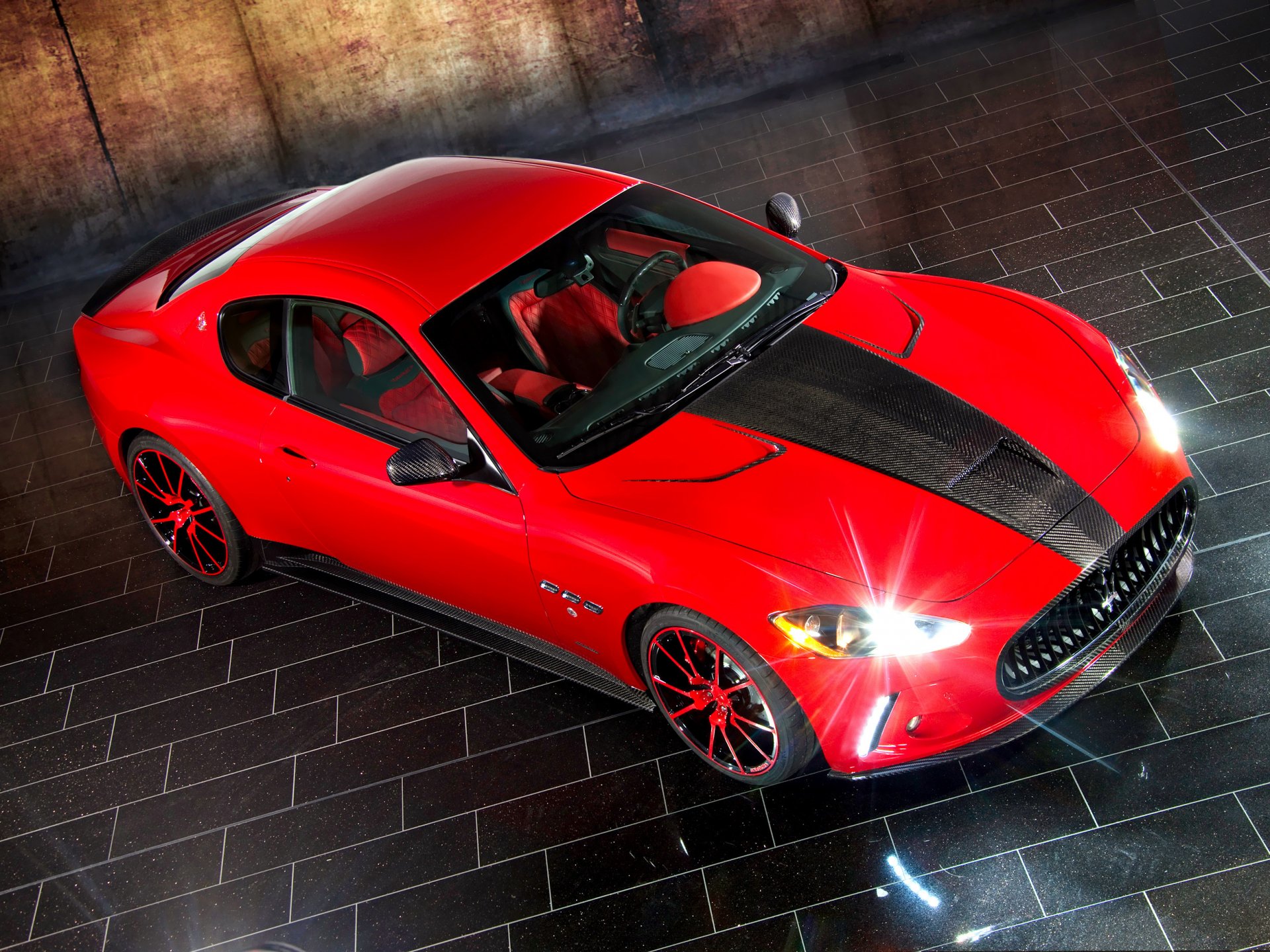 mansory maserati granturismo rouge auto rouge maserati