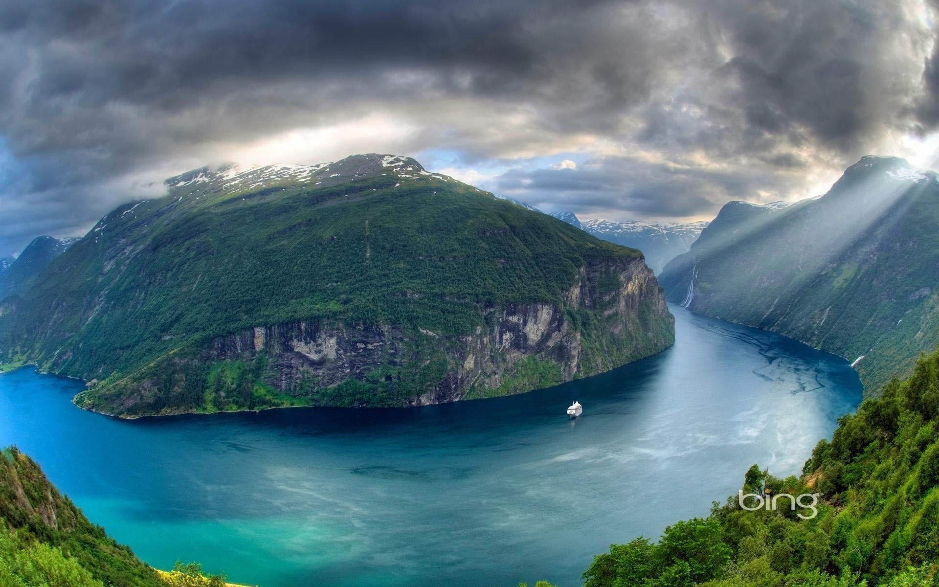 bing naturaleza río montañas bosque