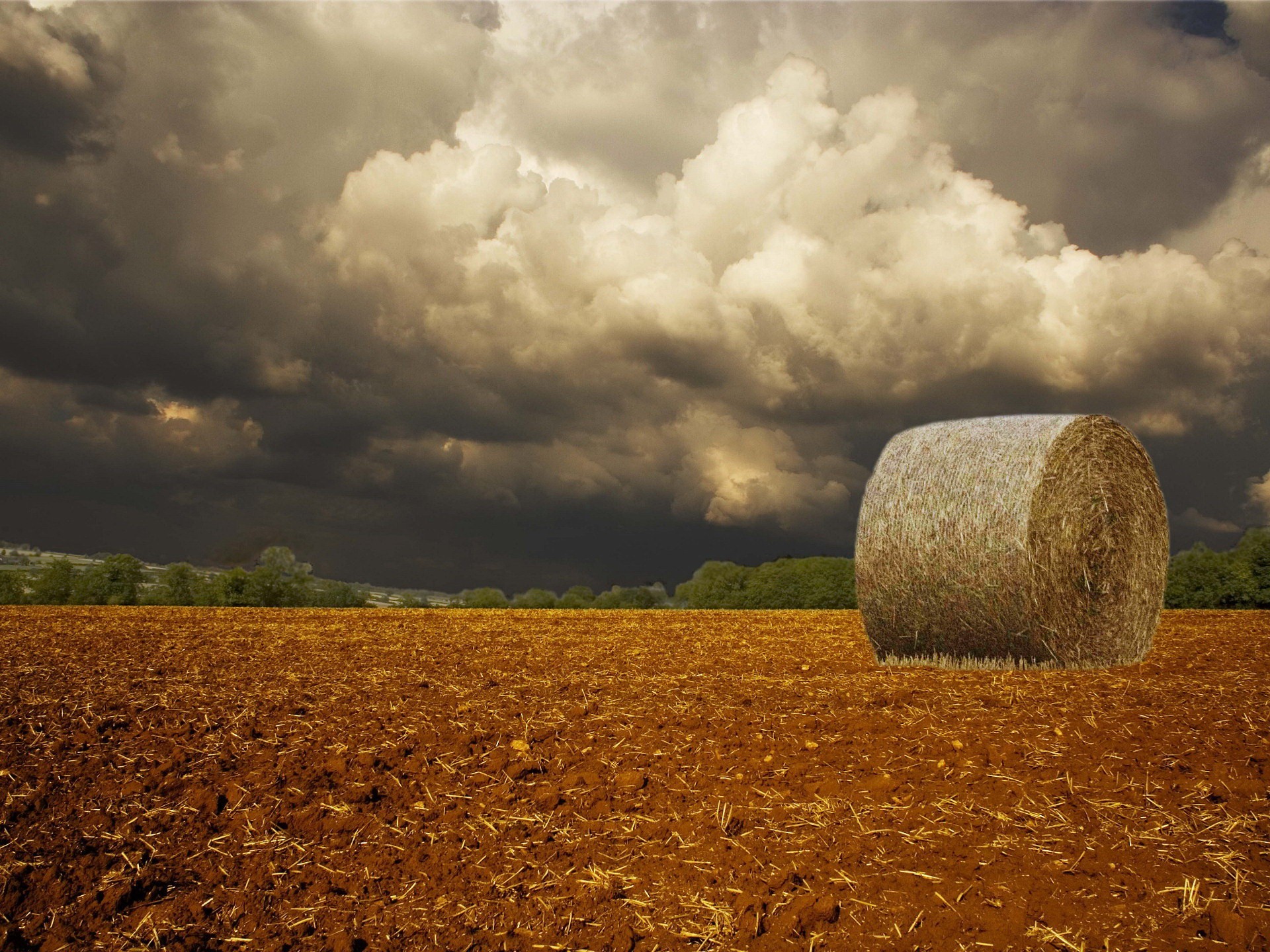 wolken feld sturm