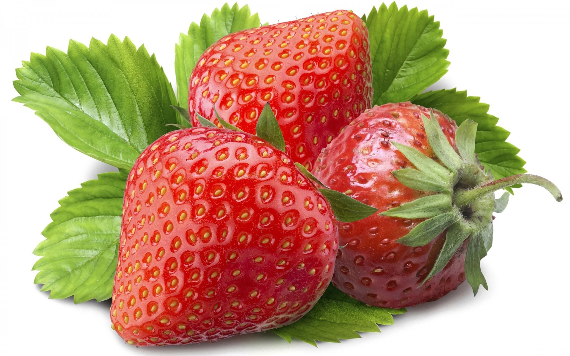 three strawberry