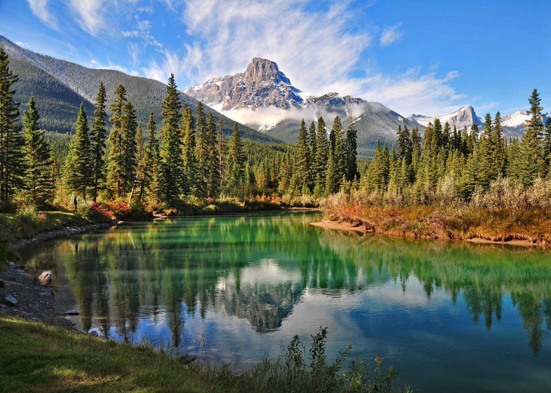 canadá lago naturaleza bosque montañas