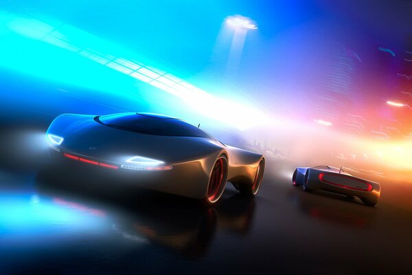 Bild von Neon Glow Concept Car