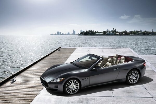 Maserati on the ocean, basking in the sun