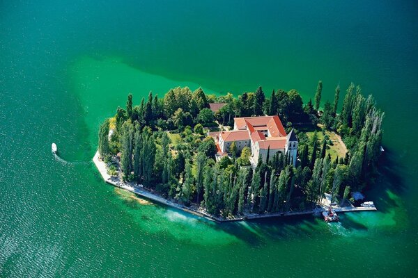 An island in Croatia in the middle of the sea