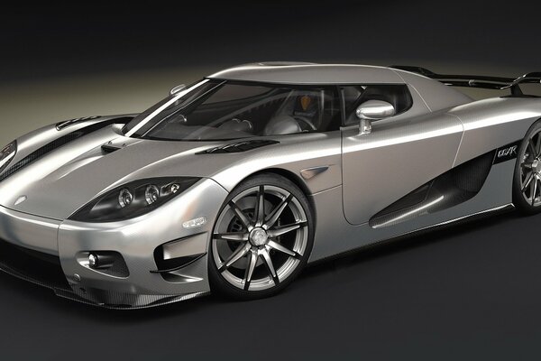 koenigsegg s trevita grey car