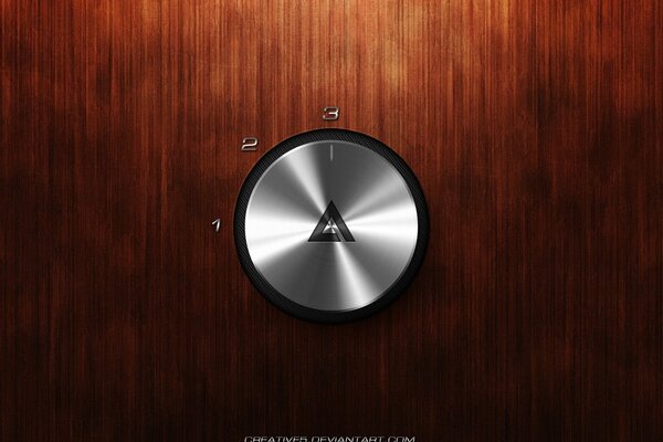 Beautiful logo. Stylish silver button