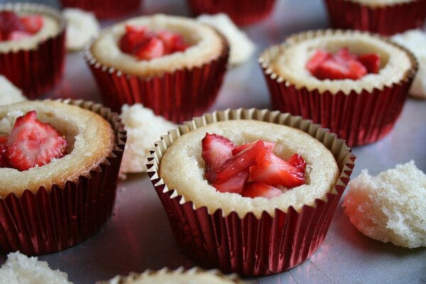 Süße Beeren-Muffins sind sehr lecker