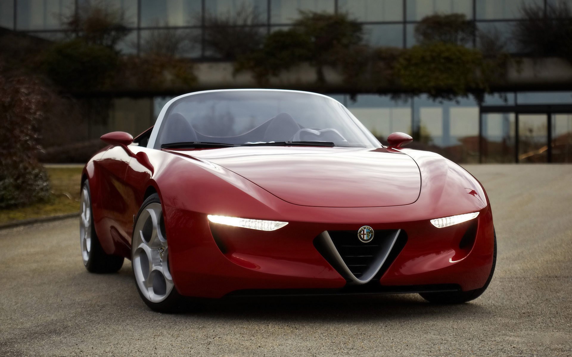 alfa romeo convertible rojo