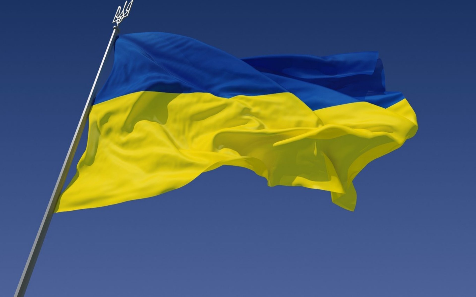 ukraine drapeau de l ukraine ciel trizub