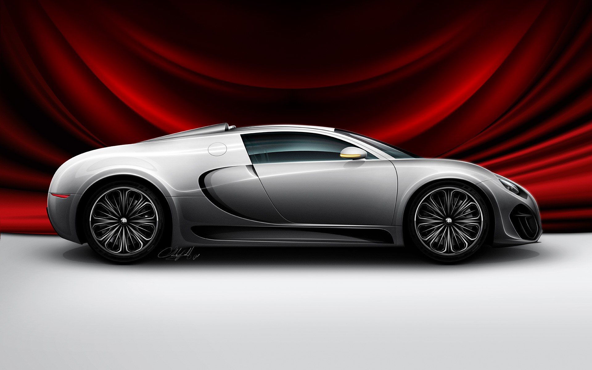 concept de bugatti auto cape rouge