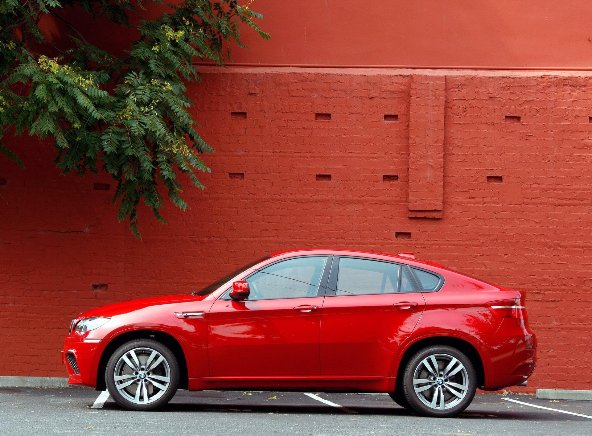 bmw coches x6 rojo pared