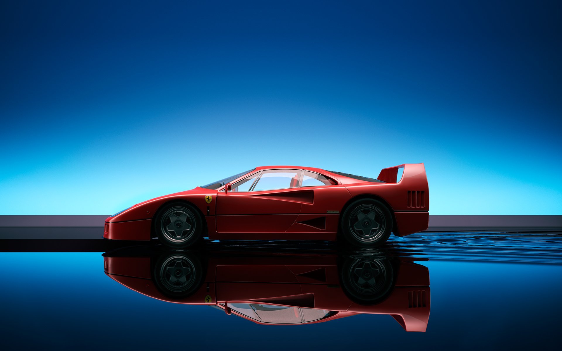 ferrari f40 reflexión