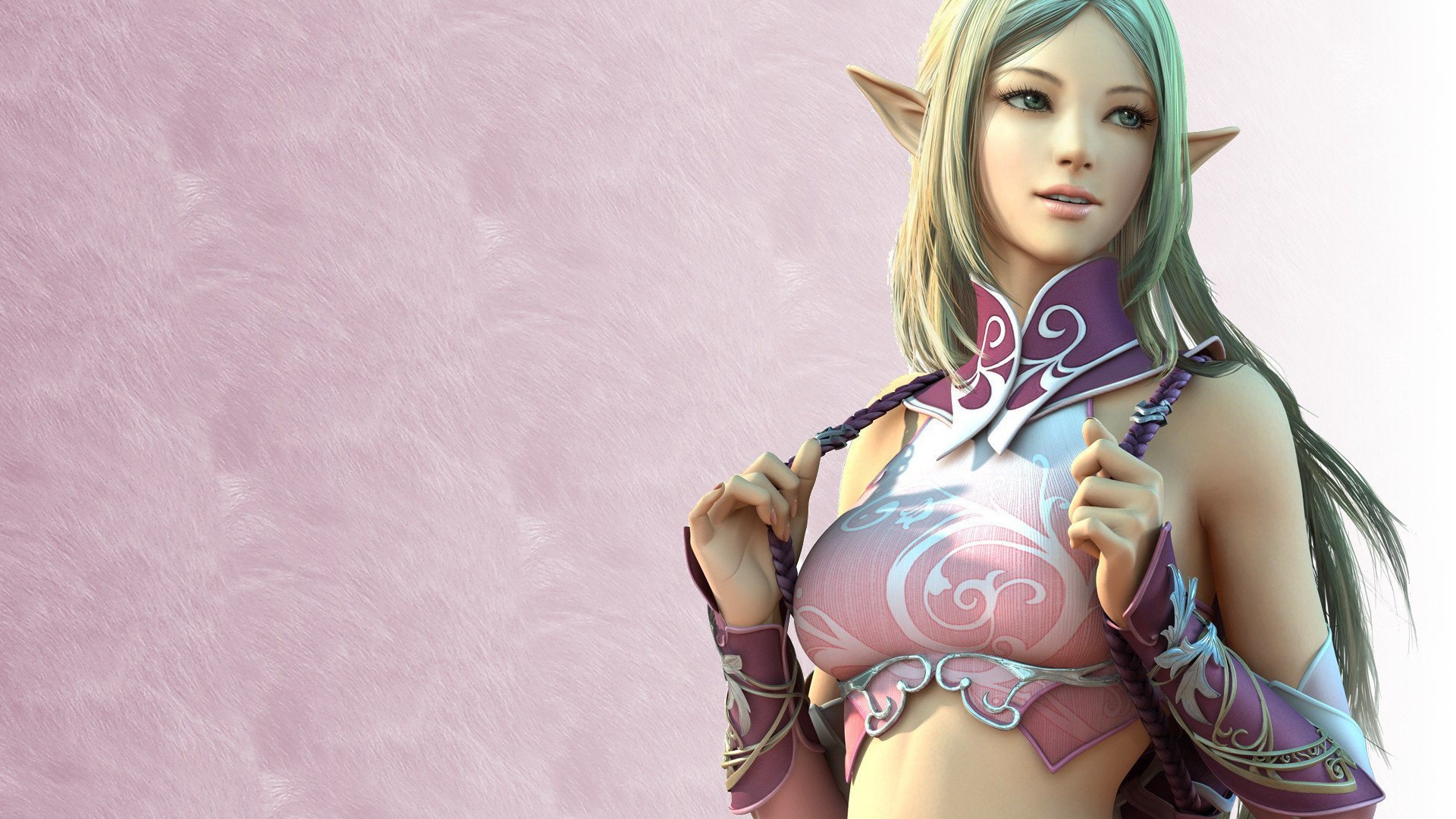 ragazza lineage gioco elfo righello elf ragazza game wallpaper