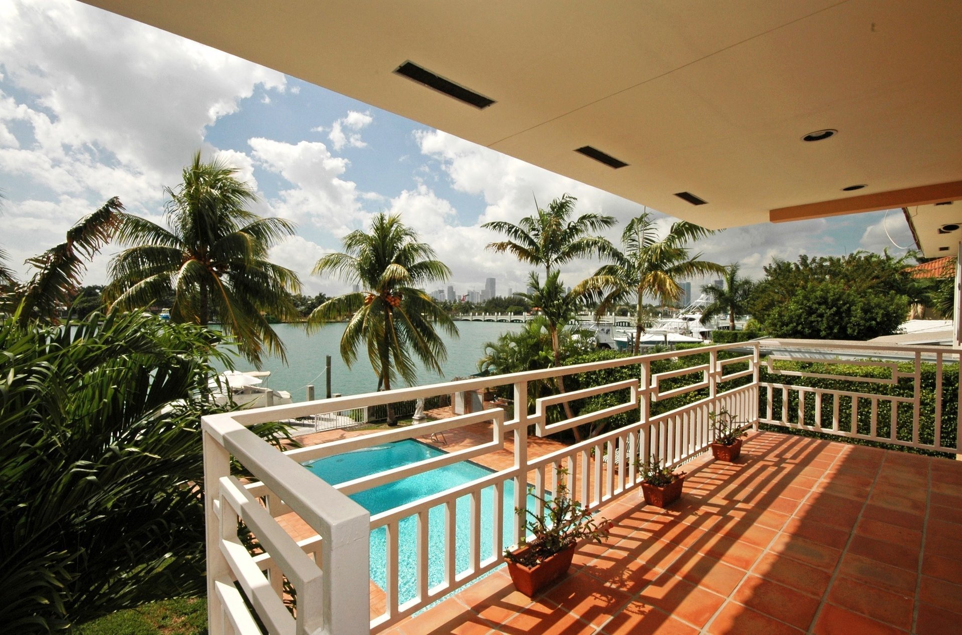 interior nature resort pool palm trees stay