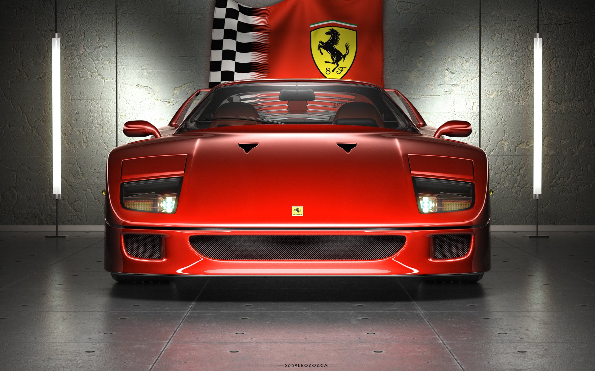 ferrarif40 rot logo