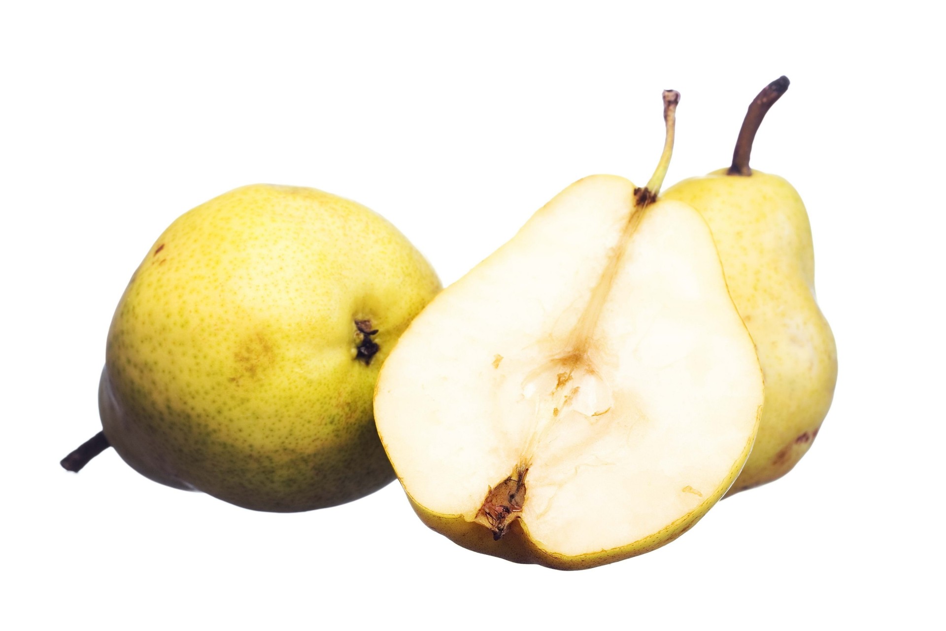 pear white background slice