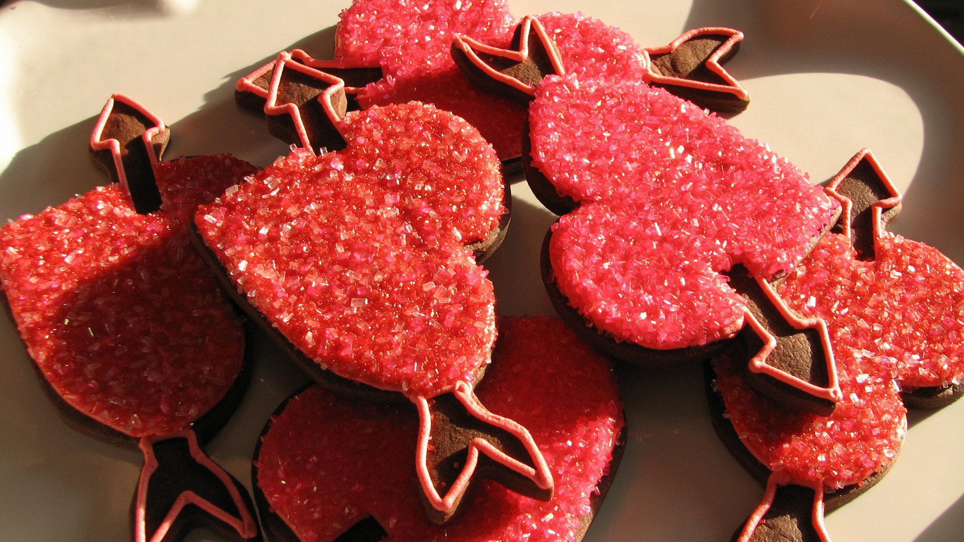 biscuits coeurs rouges