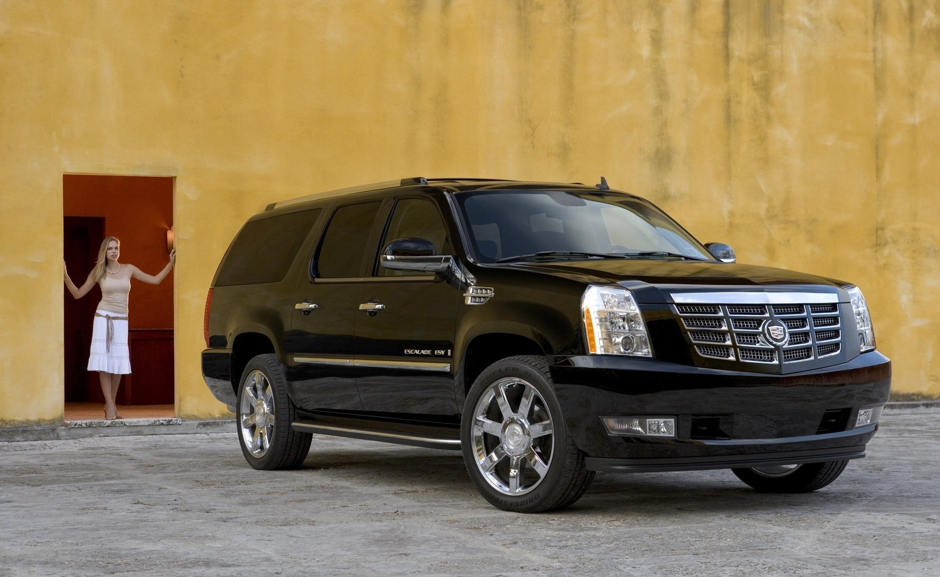 cadillac-escalade czarny dziewczyna