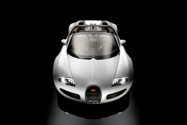 Bugatti Veron supercar on a black background