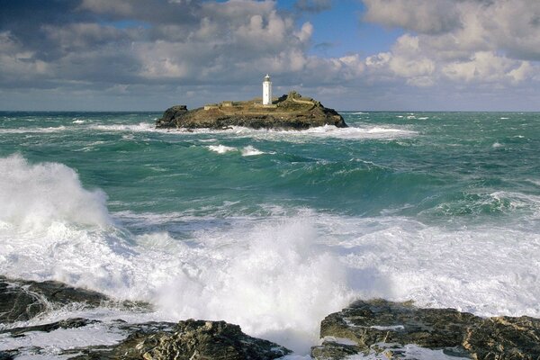 Lighthouse on the seashore