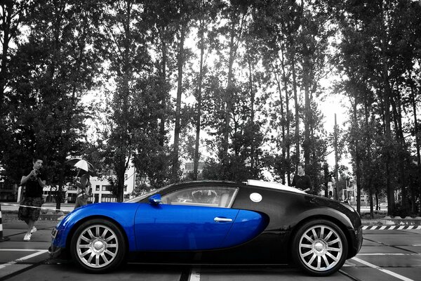 Bugatti Verona in carrozzeria blu e nera