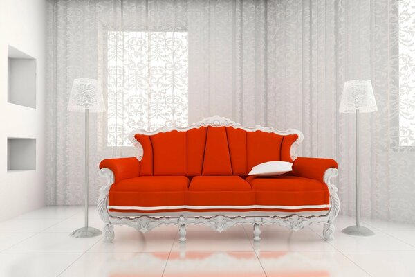 The royal sofa is like a juicy spot in the room