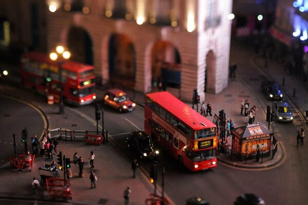 Miniatur des Londoner Transports in Miniatur