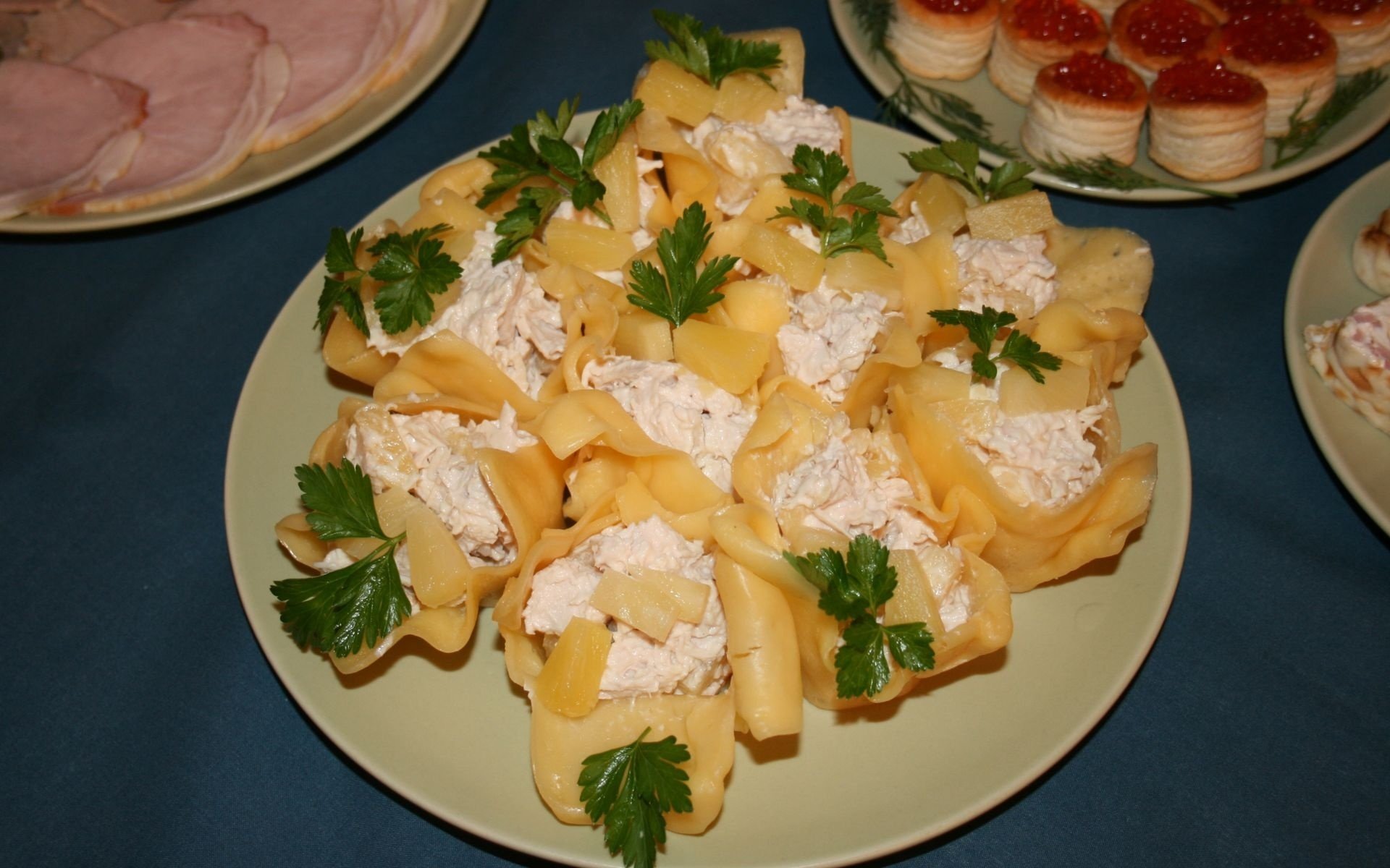 poulet salade avec