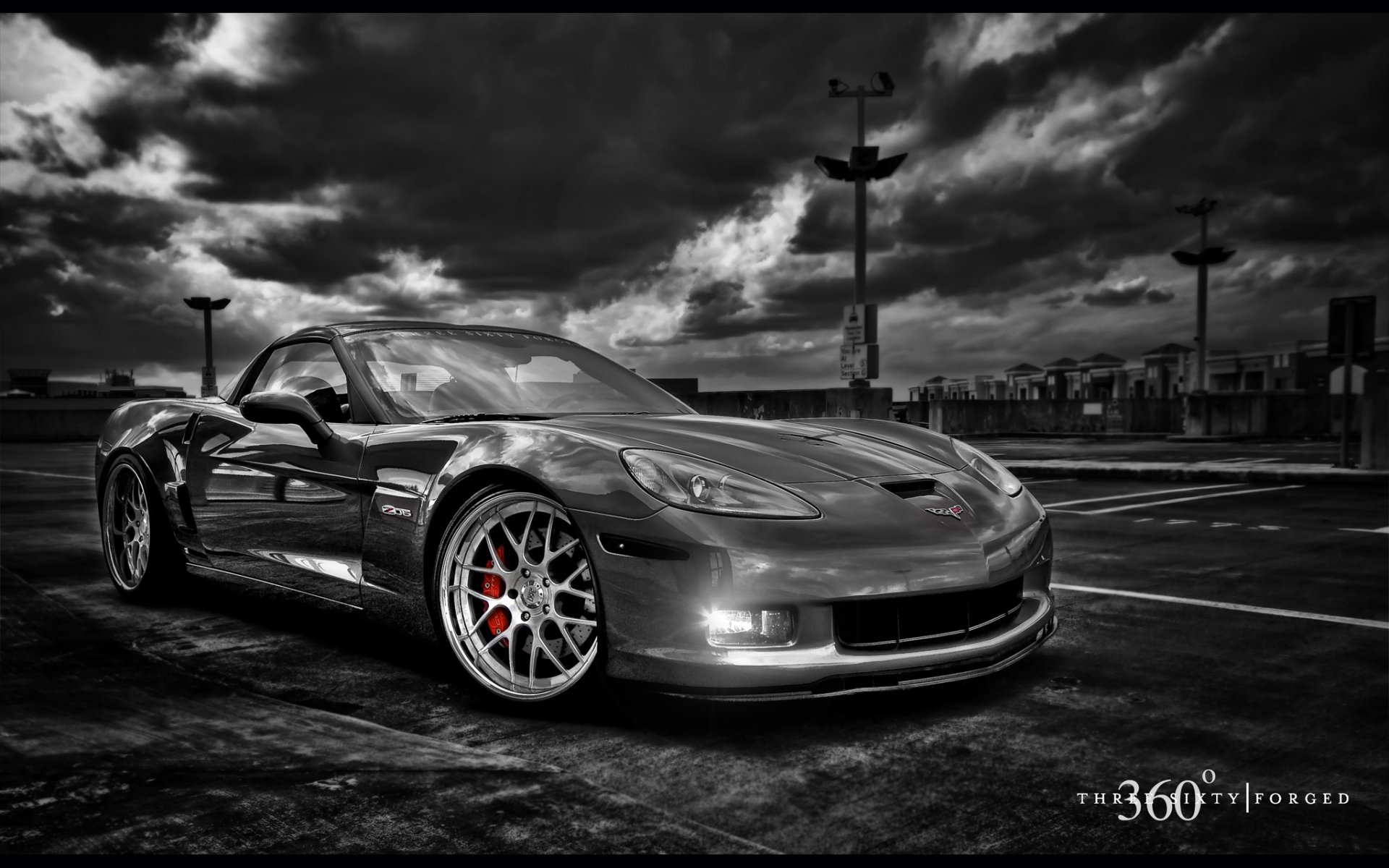 chevrolet corvette noir et blanc