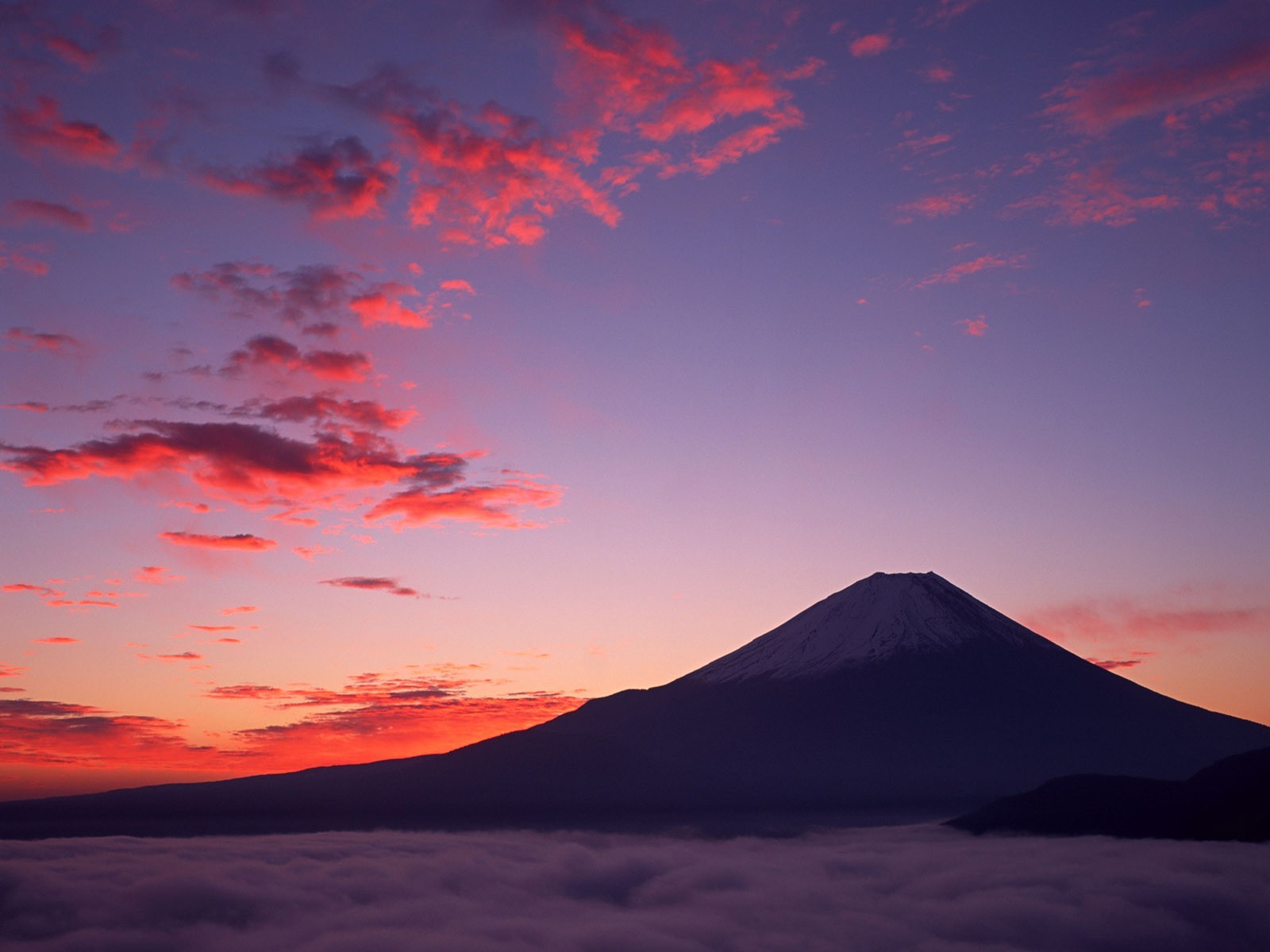 fuji clouds purple