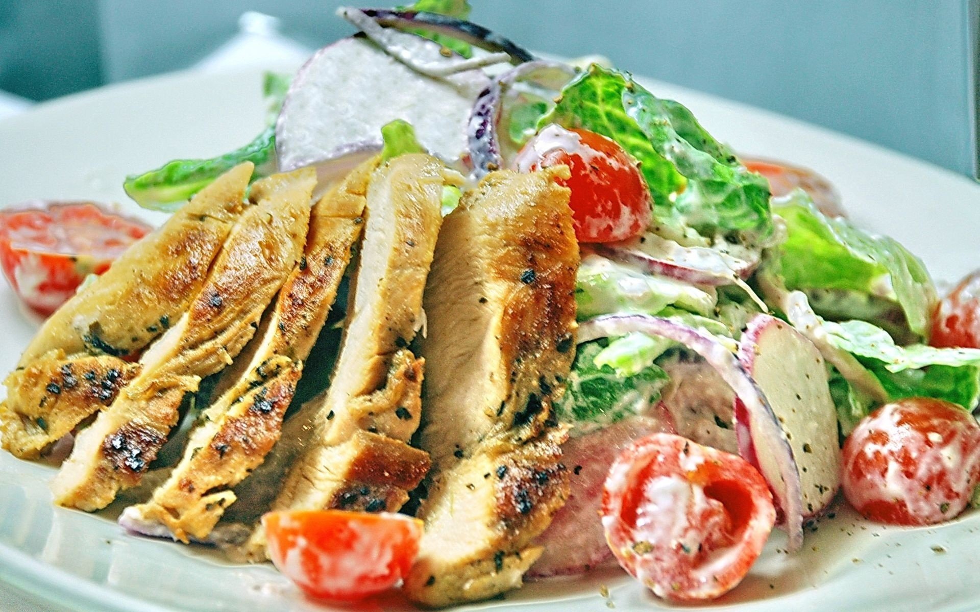 poulet poitrine salade avec