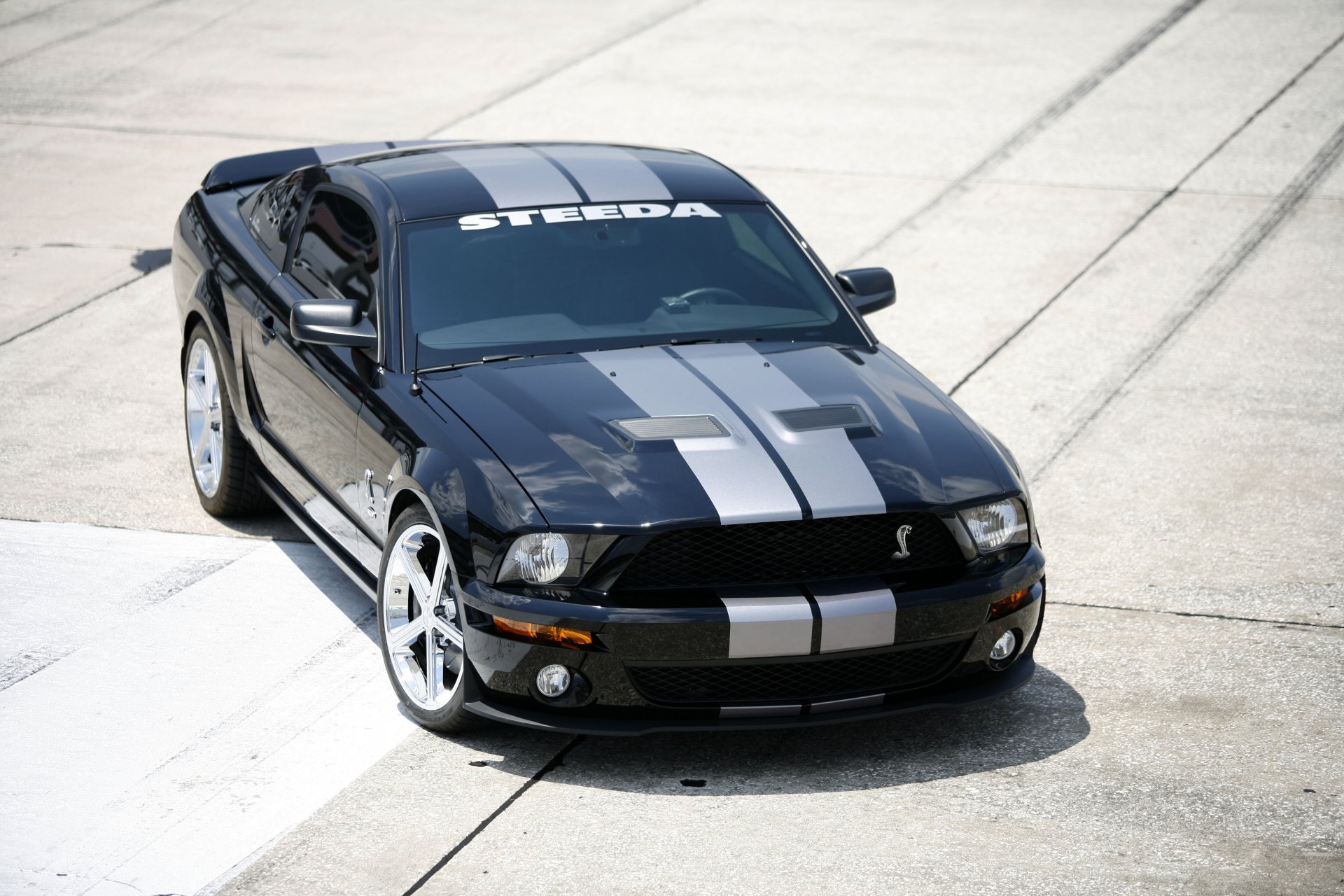 mustang shelby gt500 rayas negro