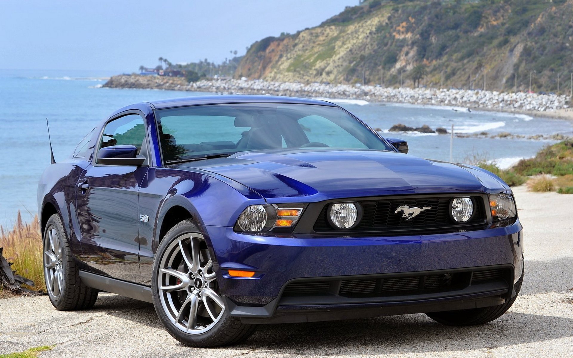 auto ford mustang ford mustang gt sobre el mar coche fondos de pantalla