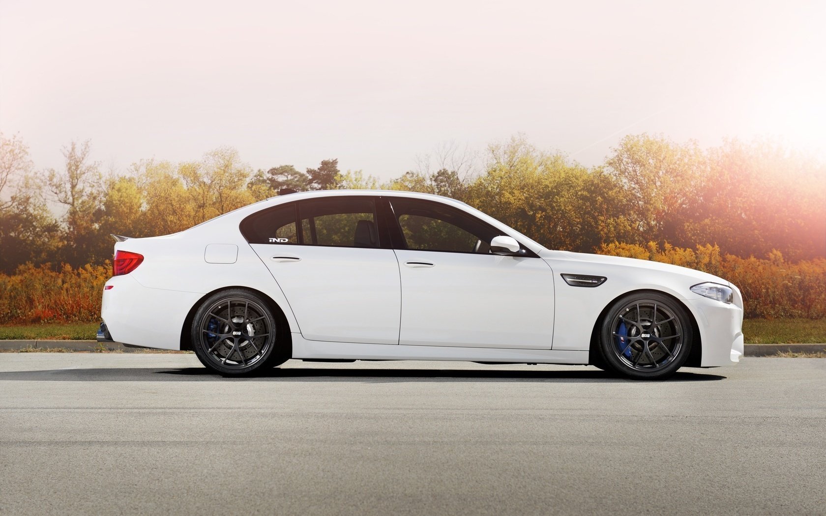 f10 белый road bbs wheels бмв trees bmw m5