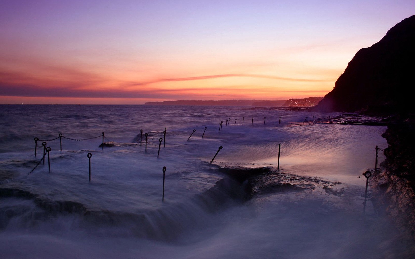 soirée mer vagues crochets