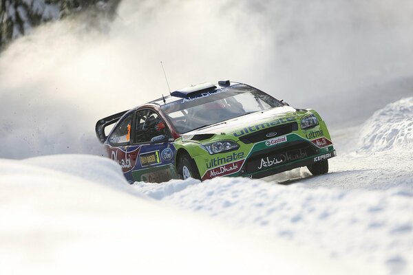 Ford on a snowy road in Sweden